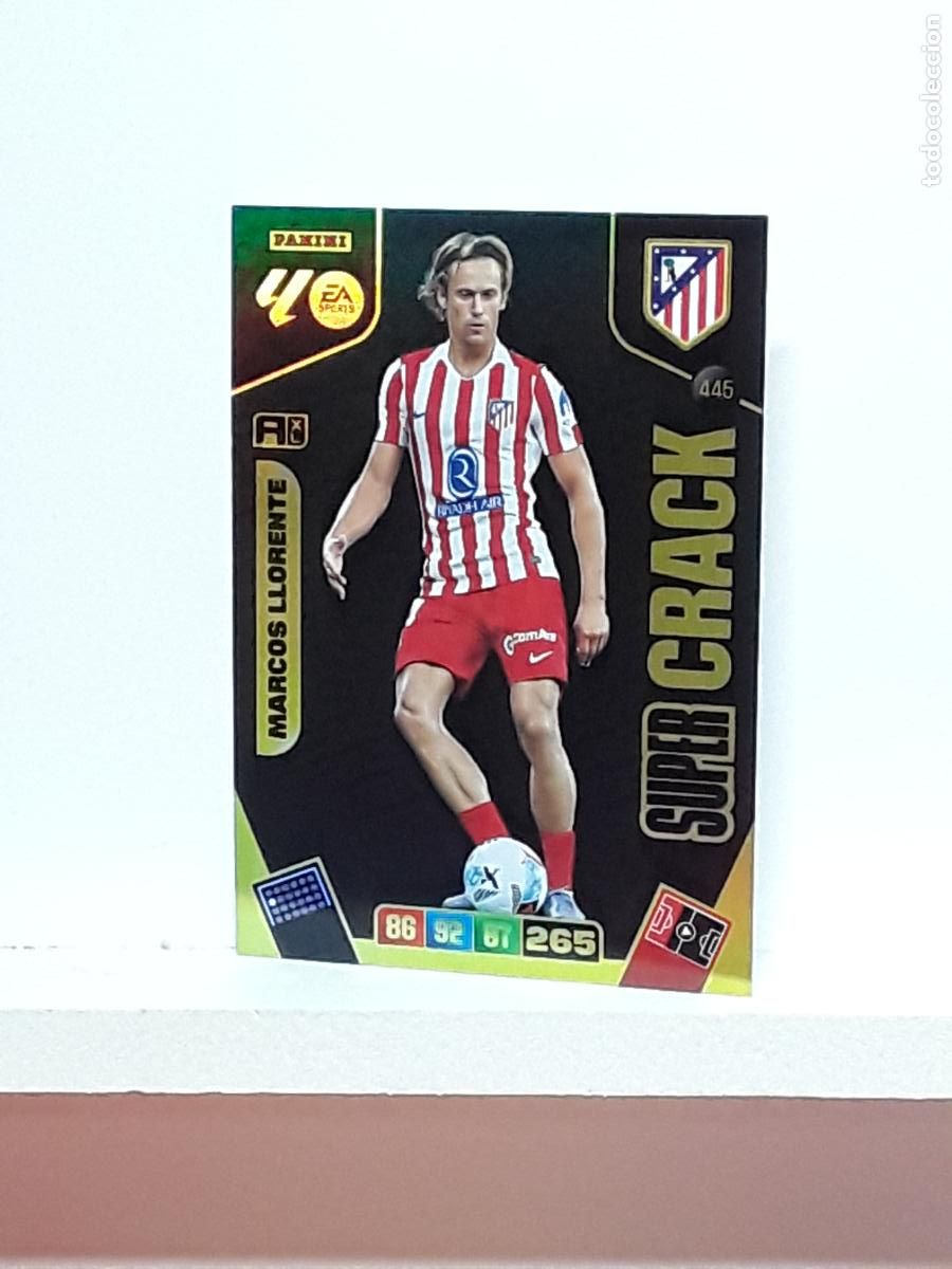 Coleccionismo cromos antiguos: ADRENALYN 2025 2026 25 26 ALBUM PANINI LIGA N 445 ATLETICO MADRID SUPER CRACK MARCOS LLORENTE