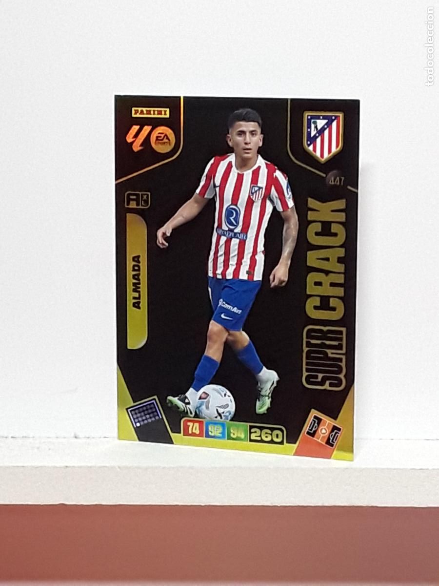 Coleccionismo cromos antiguos: ADRENALYN 2025 2026 25 26 ALBUM PANINI LIGA N 447 ATLETICO MADRID SUPER CRACK ALMADA