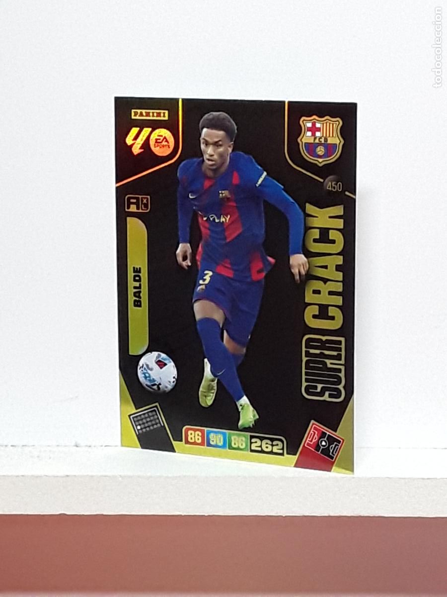 Coleccionismo cromos antiguos: ADRENALYN 2025 2026 25 26 ALBUM PANINI LIGA N 450 BARCELONA SUPER CRACK BALDE