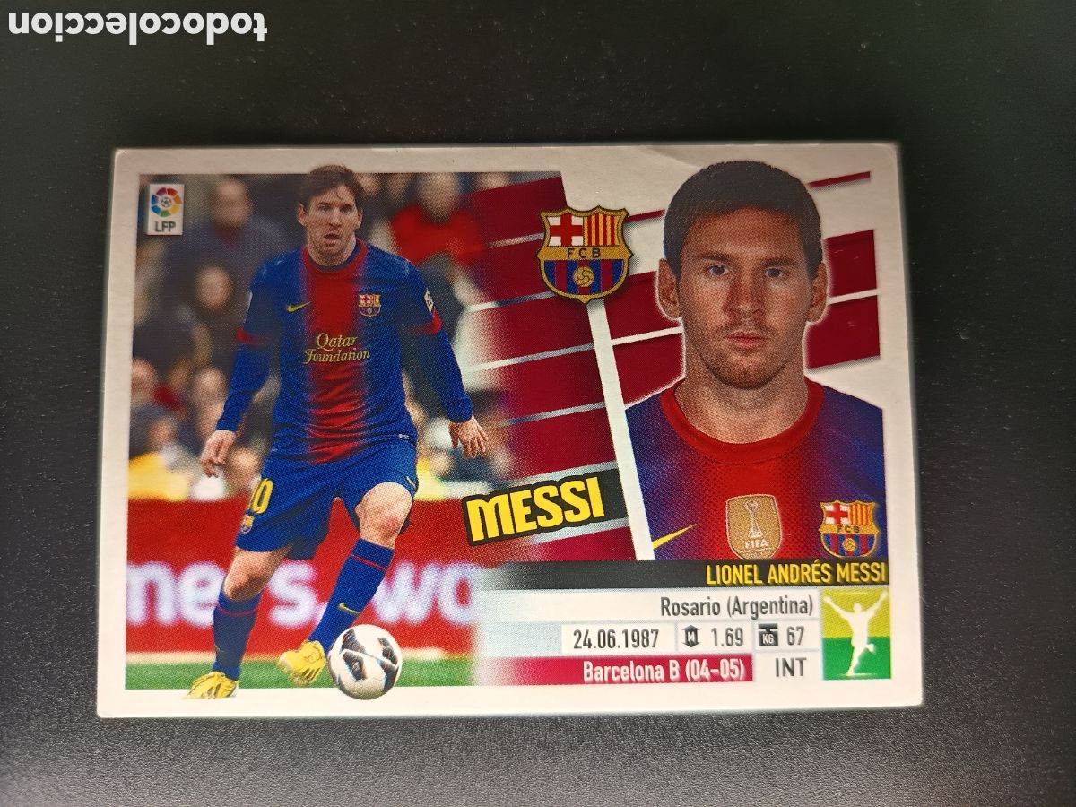 Collectionnisme Cartes &agrave; collectionner anciennes: SIN PEGAR CROMO STICKER N&ordm; 16 MESSI F.C. BARCELONA COLECCI&Oacute;N LIGA ESTE PANINI 2013-14 2013 2014 (IV)