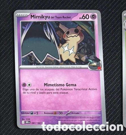 Coleccionismo cromos antiguos: 087/182 Mimikyu Carta POKEMON TCG
