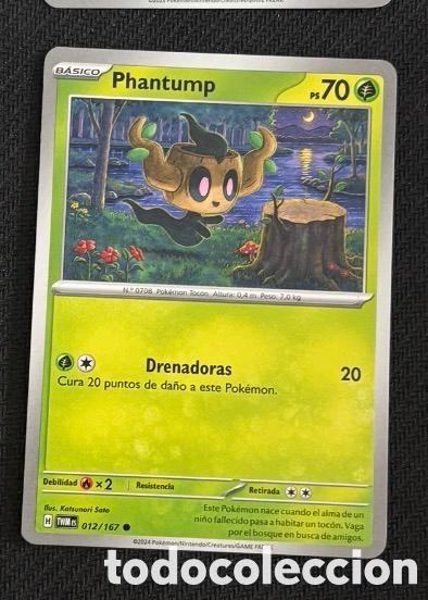 Coleccionismo cromos antiguos: 012/167 Phantump Carta POKEMON TCG