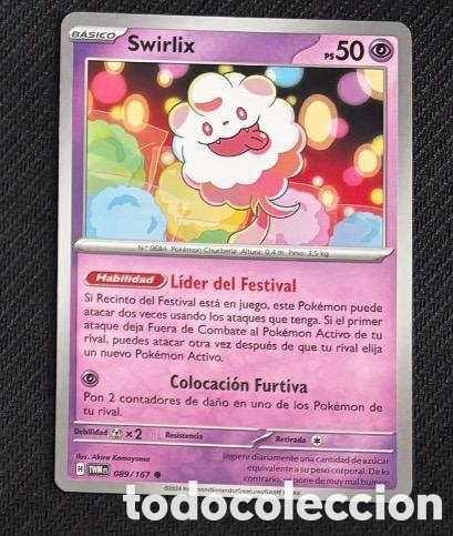 Coleccionismo cromos antiguos: 089/167 Swirlix Carta POKEMON TCG