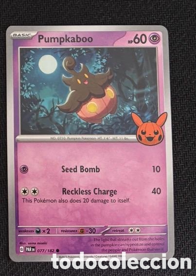 Coleccionismo cromos antiguos: 077/182 Pumpkaboo halloween Carta POKEMON TCG