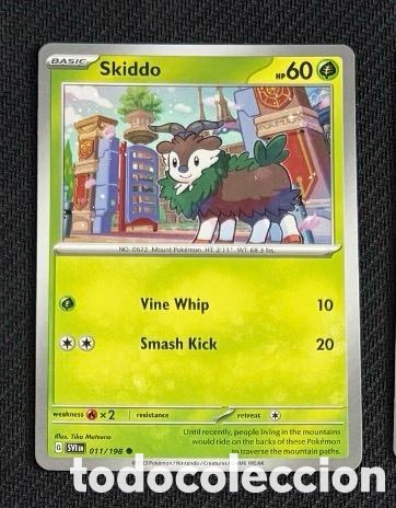 Coleccionismo cromos antiguos: 011/198 Skiddo Carta POKEMON TCG