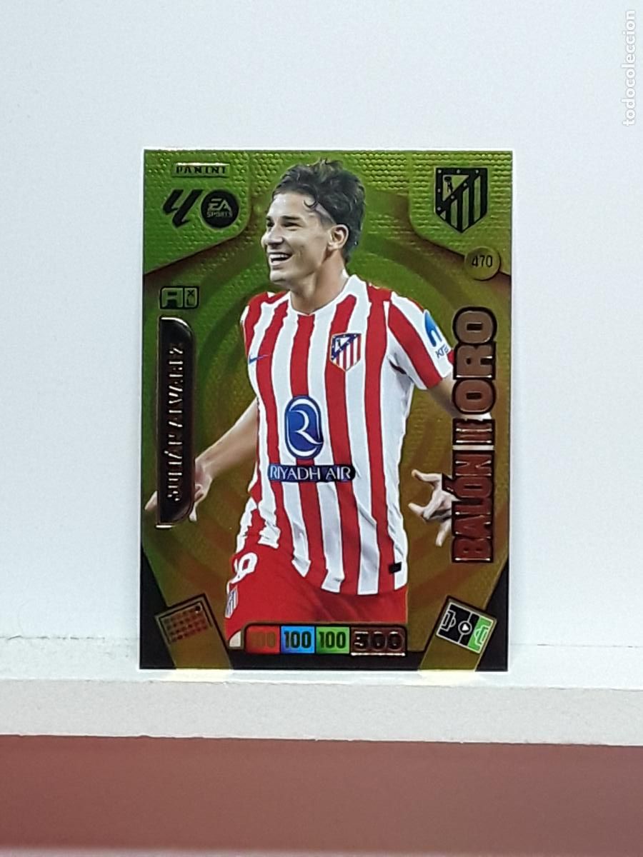Coleccionismo cromos antiguos: ADRENALYN 2025 2026 25 26 ALBUM PANINI LIGA N 470 ATLETICO MADRID BALON DE ORO BO JULIAN ALVAREZ