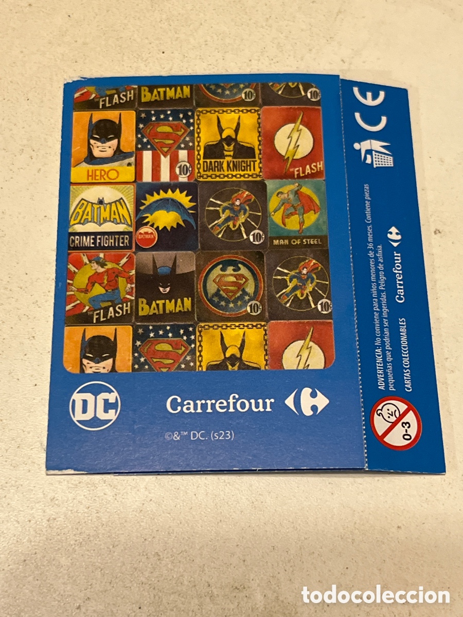 Coleccionismo cromos antiguos: Sobre sorpresa Carrefour Wonder Woman y El Ping&uuml;ino Negro Colecci&oacute;n DC 2023