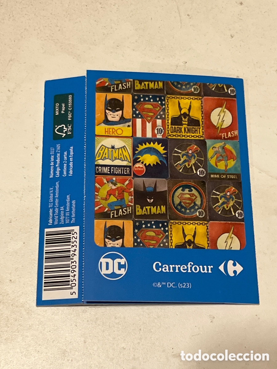 Coleccionismo cromos antiguos: Sobre sorpresa Carrefour Wonder Woman y Hawkman Colecci&oacute;n DC 2023