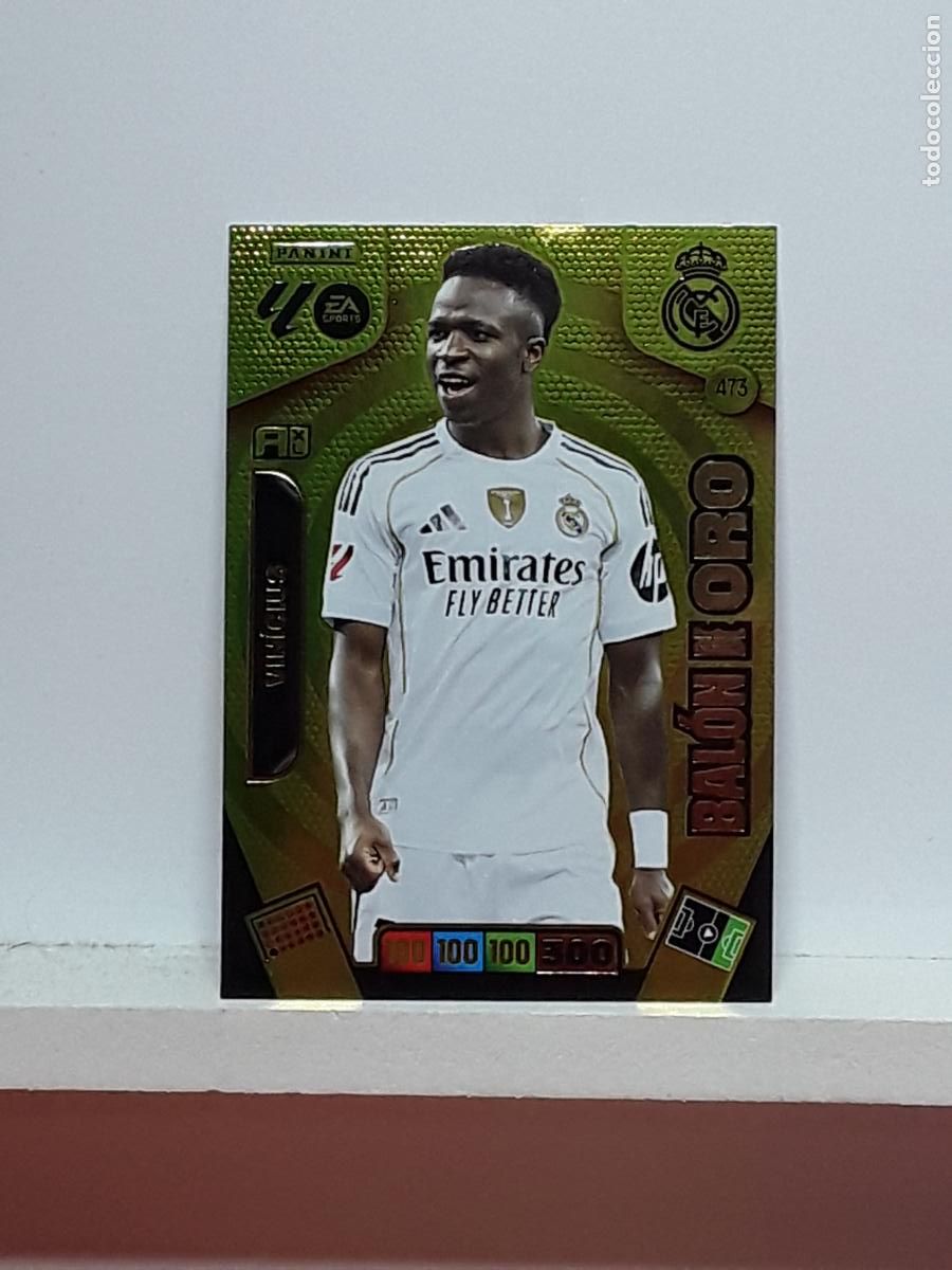 Coleccionismo cromos antiguos: ADRENALYN 2025 2026 25 26 ALBUM PANINI LIGA N 473 REAL MADRID BALON DE ORO BO VINICIUS