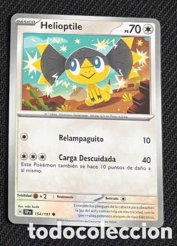 Coleccionismo cromos antiguos: 154/191 Helioptile Carta POKEMON TCG