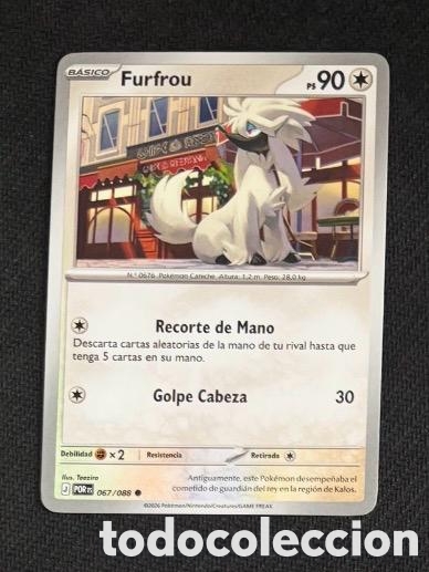 Coleccionismo cromos antiguos: 067/088 Furfrou Carta POKEMON TCG