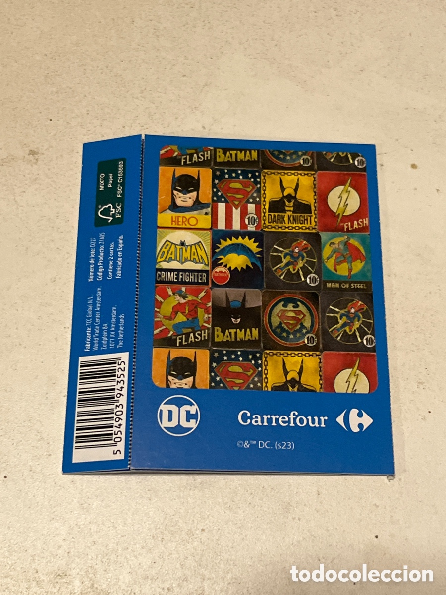 Coleccionismo cromos antiguos: Sobre sorpresa Carrefour Green Lantern y Batman Colecci&oacute;n DC 2023