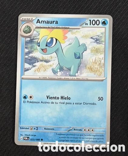 Coleccionismo cromos antiguos: 023/088 Amaura Carta POKEMON TCG
