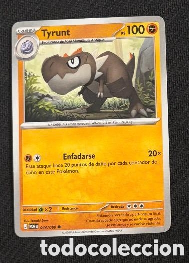 Coleccionismo cromos antiguos: 044/088 Tyrunt Carta POKEMON TCG