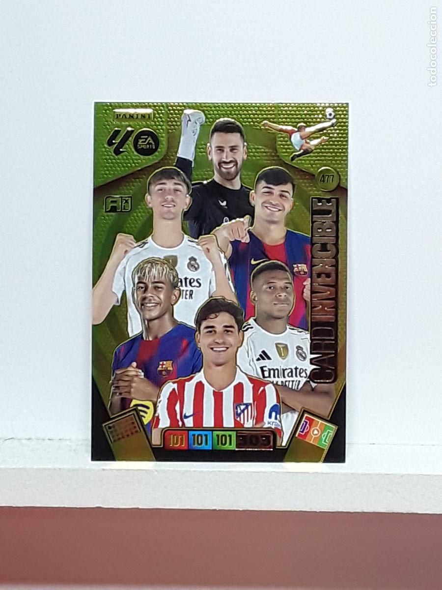 Coleccionismo cromos antiguos: ADRENALYN 2025 2026 25 26 ALBUM PANINI LIGA N 477 REAL MADRID INVENCIBLE BO LAMINE YAMAL MBAPPE