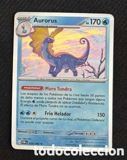 Coleccionismo cromos antiguos: 024/088 Aurorus Carta POKEMON TCG