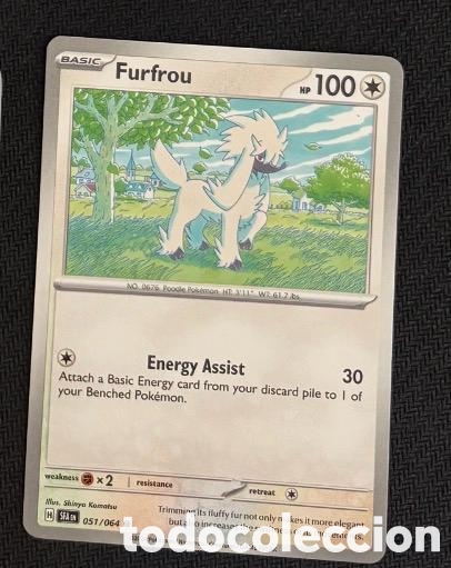 Coleccionismo cromos antiguos: 051/064 Furfrou Carta POKEMON TCG