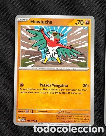 Coleccionismo cromos antiguos: 046/088 Hawlucha Carta POKEMON TCG