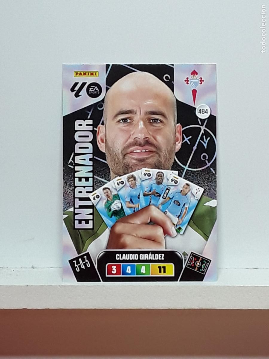 Coleccionismo cromos antiguos: ADRENALYN 2025 2026 25 26 ALBUM PANINI LIGA N 484 CELTA ENTRENADOR CLAUDIO GIRALDEZ
