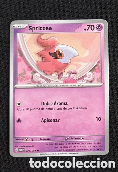 Coleccionismo cromos antiguos: 035/088 Spritzee Carta POKEMON TCG