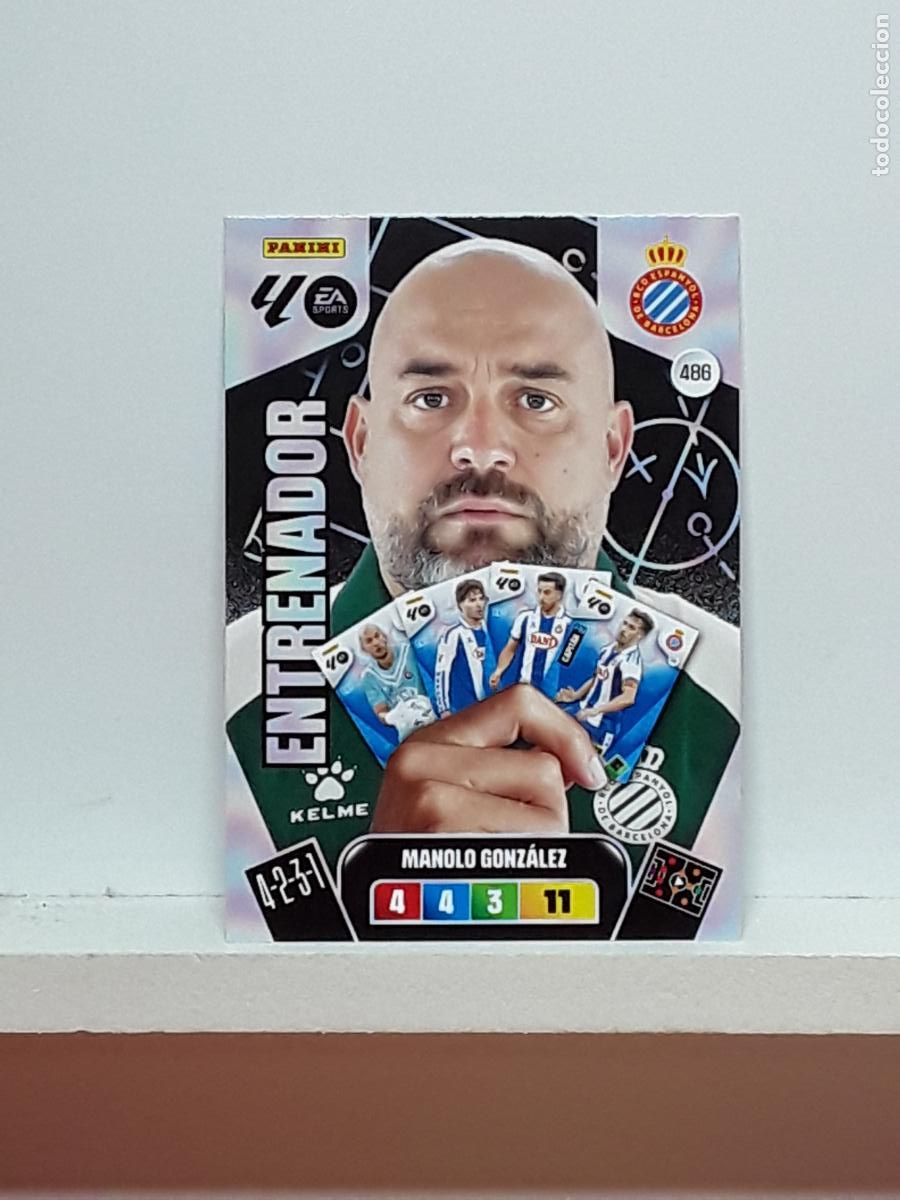 Coleccionismo cromos antiguos: ADRENALYN 2025 2026 25 26 ALBUM PANINI LIGA N 486 ESPANYOL ENTRENADOR MANOLO GONZALEZ