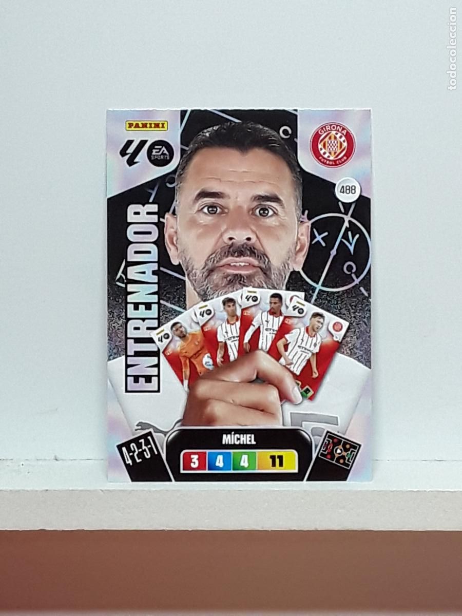 Coleccionismo cromos antiguos: ADRENALYN 2025 2026 25 26 ALBUM PANINI LIGA N 488 GIRONA ENTRENADOR MICHEL