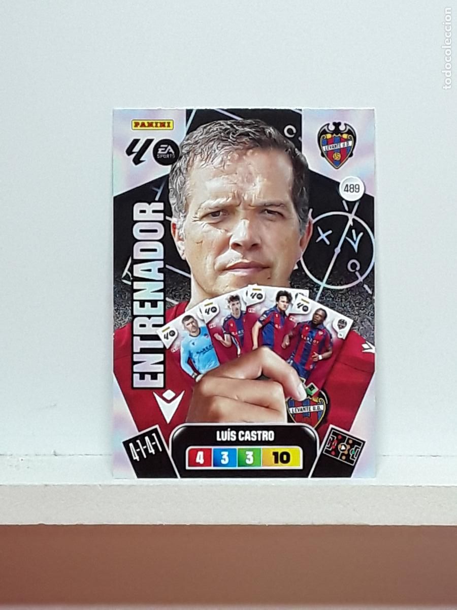 Coleccionismo cromos antiguos: ADRENALYN 2025 2026 25 26 ALBUM PANINI LIGA N 489 LEVANTE ENTRENADOR LUIS CASTRO