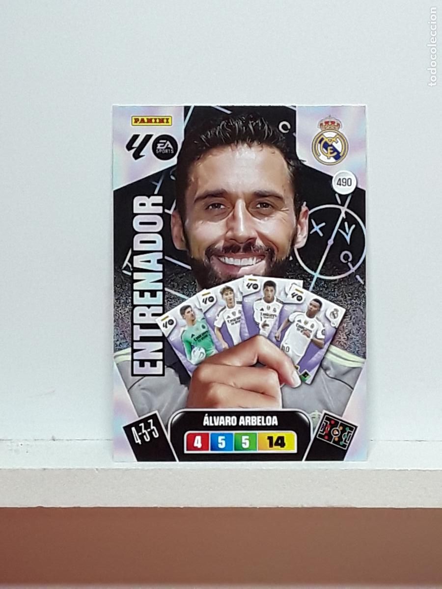 Coleccionismo cromos antiguos: ADRENALYN 2025 2026 25 26 ALBUM PANINI LIGA N 490 REAL MADRID ENTRENADOR ALVARO ARBELOA