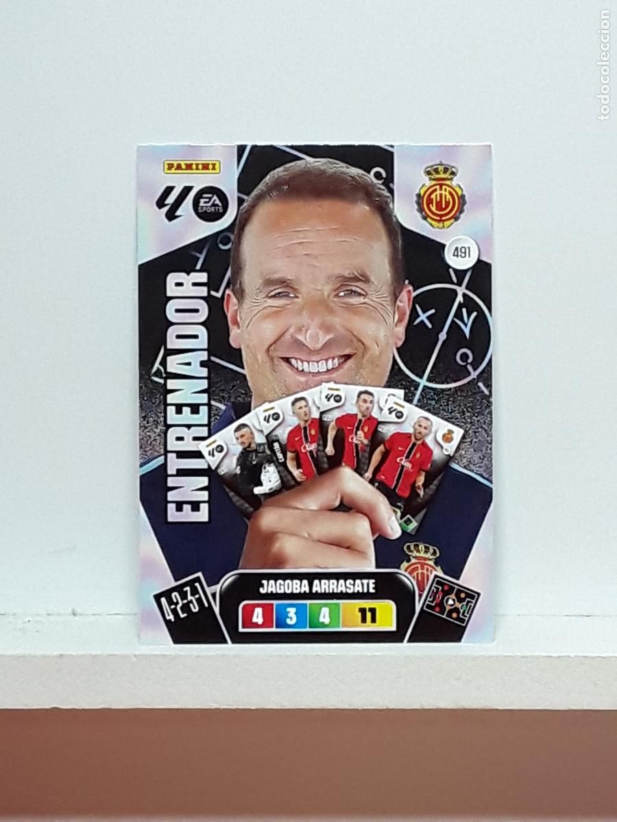 Coleccionismo cromos antiguos: ADRENALYN 2025 2026 25 26 ALBUM PANINI LIGA N 491 MALLORCA ENTRENADOR JAGOBA ARRASATE