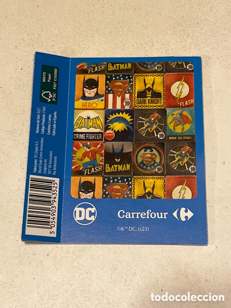 Coleccionismo cromos antiguos: Sobre sorpresa Carrefour Batgirl y El Espantap&aacute;jaros SEPARADOS Colecci&oacute;n DC 2023