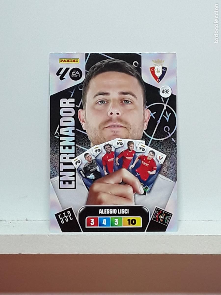 Coleccionismo cromos antiguos: ADRENALYN 2025 2026 25 26 ALBUM PANINI LIGA N 492 OSASUNA ENTRENADOR ALESSIO LISCI