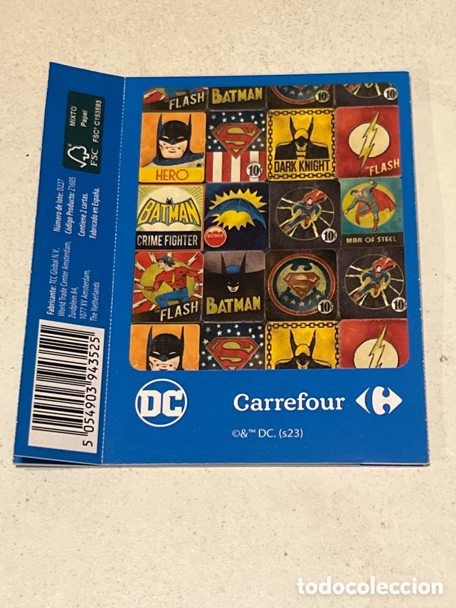 Coleccionismo cromos antiguos: Sobre sorpresa Carrefour Batman y El Joker Colecci&oacute;n DC 2023 SEPARADO