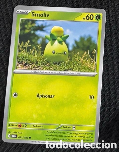 Coleccionismo cromos antiguos: 021/182 Smoliv Carta POKEMON TCG