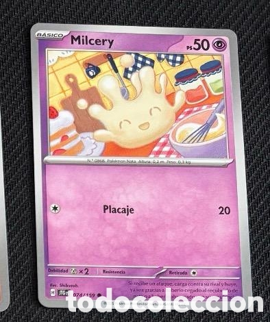 Coleccionismo cromos antiguos: 074/159 Milcery Carta POKEMON TCG