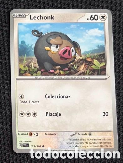 Coleccionismo cromos antiguos: 155/198 Lechonk Carta POKEMON TCG