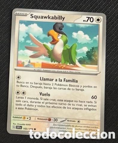 Coleccionismo cromos antiguos: 162/198 Squawkabilly CARTA POKEMON TCG