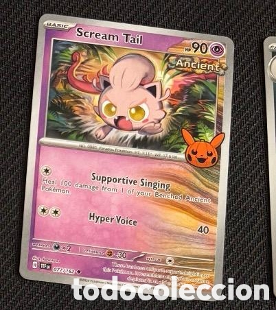 Coleccionismo cromos antiguos: 077/162 Scream Tail halloween CARTA POKEMON TCG