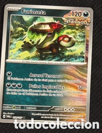 Coleccionismo cromos antiguos: 118/167 Furioseta CARTA POKEMON TCG
