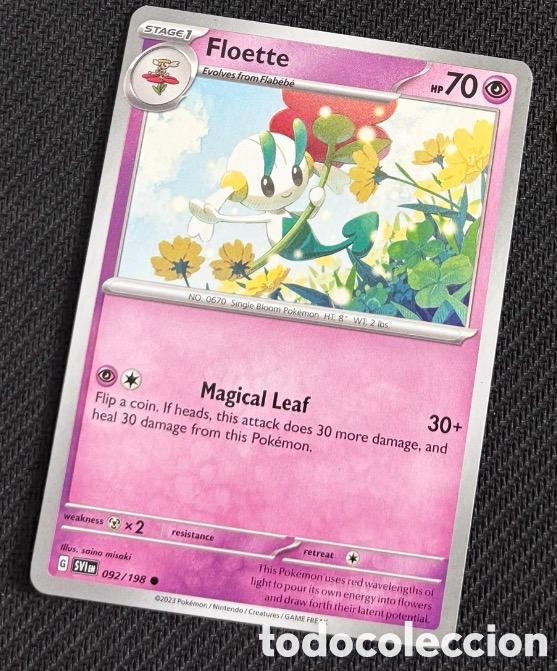 Coleccionismo cromos antiguos: 092/198 Floette CARTA POKEMON TCG