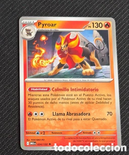 Coleccionismo cromos antiguos: 024/132 Pyroar CARTA POKEMON TCG