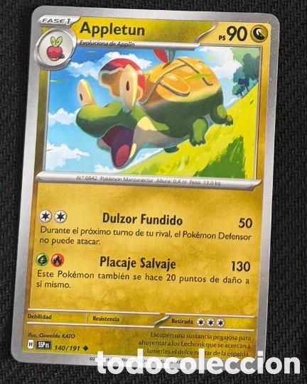 Coleccionismo cromos antiguos: 140/191 Appletun CARTA POKEMON TCG