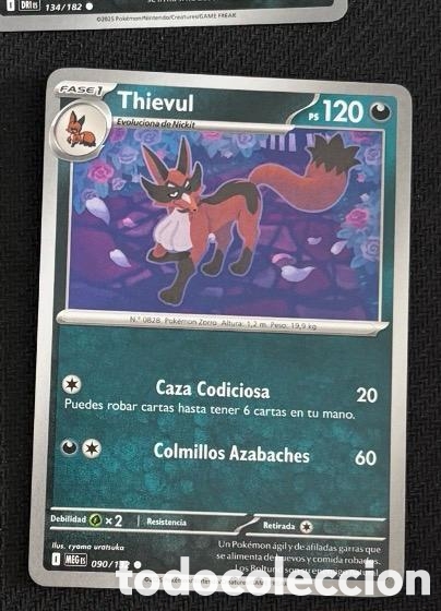 Coleccionismo cromos antiguos: 090/132 Thievul CARTA POKEMON TCG