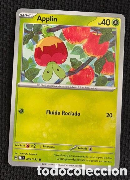 Coleccionismo cromos antiguos: 009/131 Applin CARTA POKEMON TCG