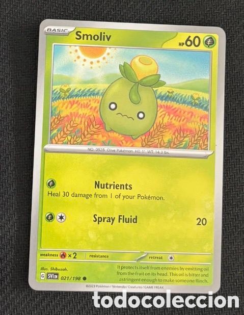 Coleccionismo cromos antiguos: 021/198 Smoliv CARTA POKEMON TCG