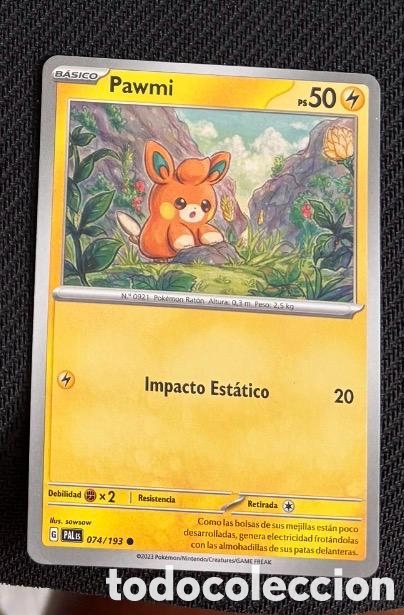 Coleccionismo cromos antiguos: 074/193 Pawmi CARTA POKEMON TCG