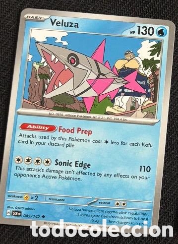 Coleccionismo cromos antiguos: 045/142 Veluza CARTA POKEMON TCG