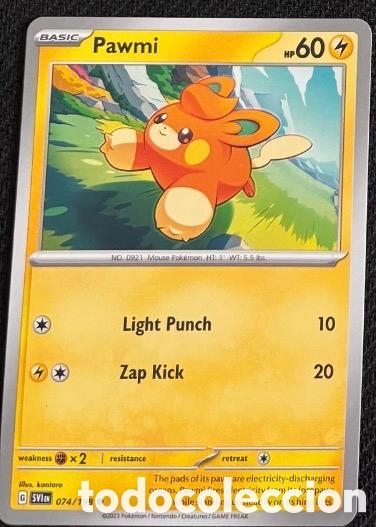 Coleccionismo cromos antiguos: 074/198 Pawmi CARTA POKEMON TCG
