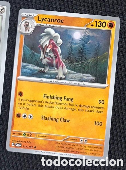 Coleccionismo cromos antiguos: 117/197 Lycanroc CARTA POKEMON TCG
