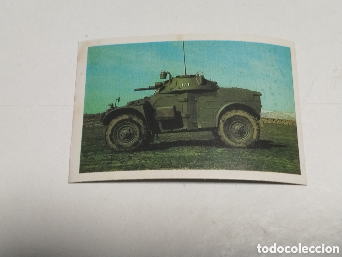 Coleccionismo cromos antiguos: Cromo Nuestros Ejercitos Auto ametralladora Ca&ntilde;&oacute;n AML PANHARD HE 60/7.