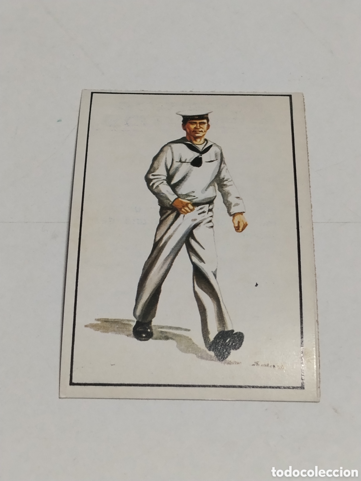 Coleccionismo cromos antiguos: Cromo Nuestros Ejercitos Marinero con uniforme de paseo de diario verano